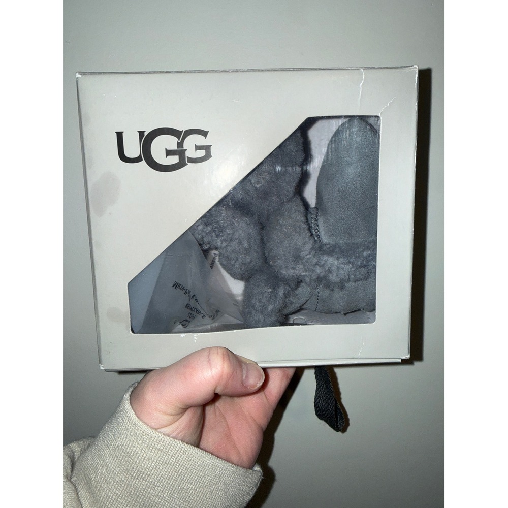 UGG Lassen Bootie Geyser Grey Suede Sheepskin Infant Size 2/3 1103501I
